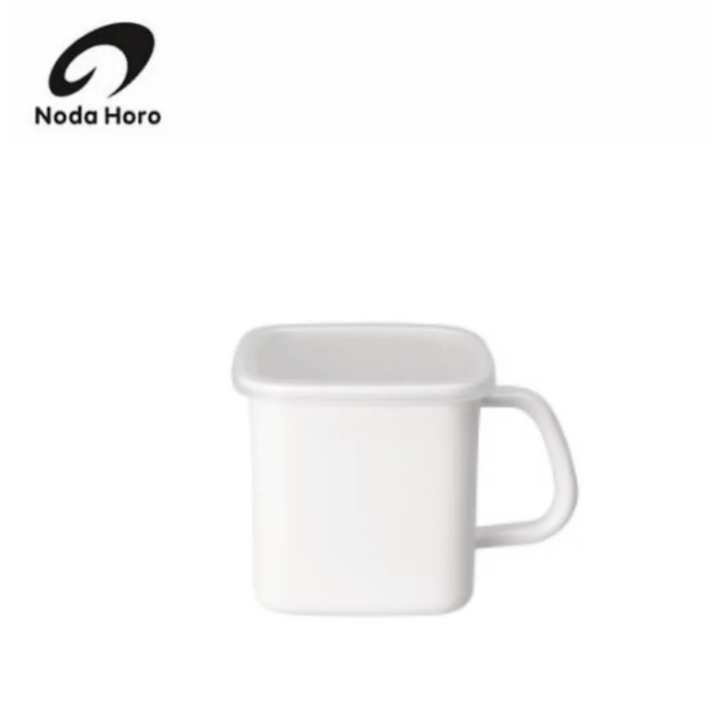 Noda Enamel Japanese Cup Storage Jar with Lid - Cookware - Enamel White