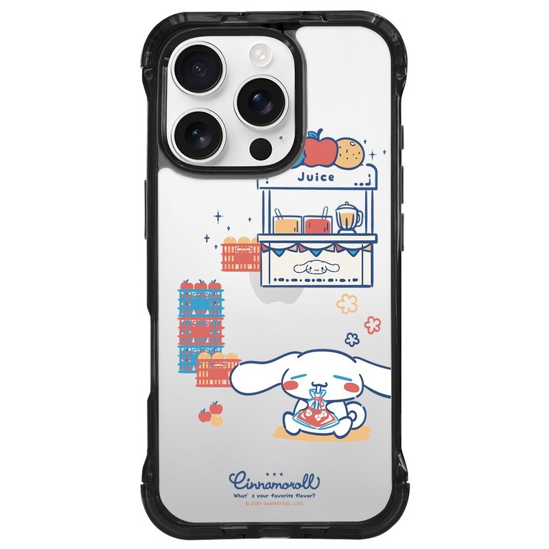 大耳狗 清涼水果攤 標準透黑支架手機殼 iPhone 16 15 14 Pro Max - 手機殼/手機套 - 其他材質 黑色