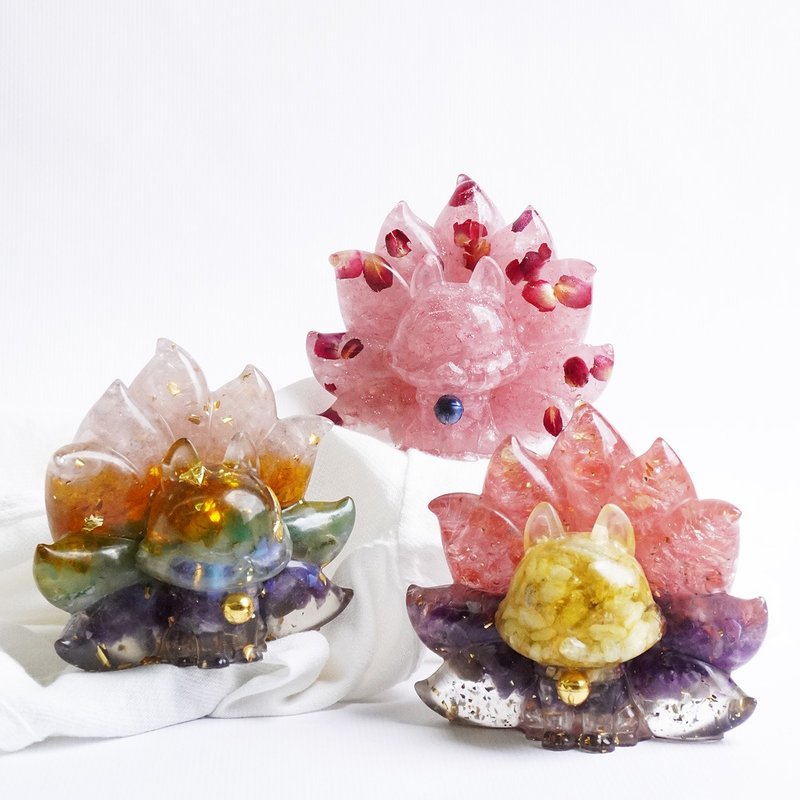 【Hourrae荷萊】開運九尾狐 水晶擺件 (單入) - 擺飾/家飾品 - 水晶 多色