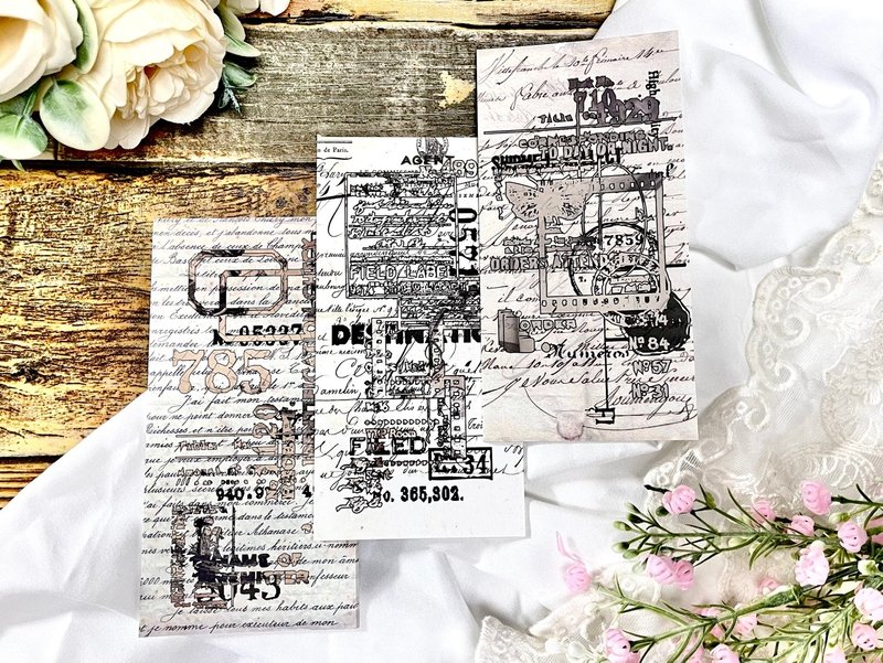(art memo pack 3 types SET) layered lettering - 便條紙/便利貼 - 紙 多色