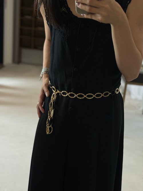Christian Dior チェーン ベルト ヴィンテージ ゴールド Christian Dior ディオール チェーン ベルト ネックレス 2way