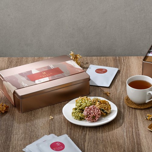 暮朝食粹 MUZHAO 【端午節禮盒】可可茶醬香米餅玫瑰金禮盒 | 入厝禮 長輩禮盒