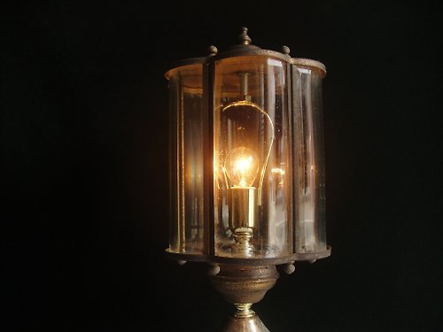 老時光OLD-TIME Vintage & Classic & Deco 【老時光 OLD-TIME】早期二手台灣製玻璃桌燈
