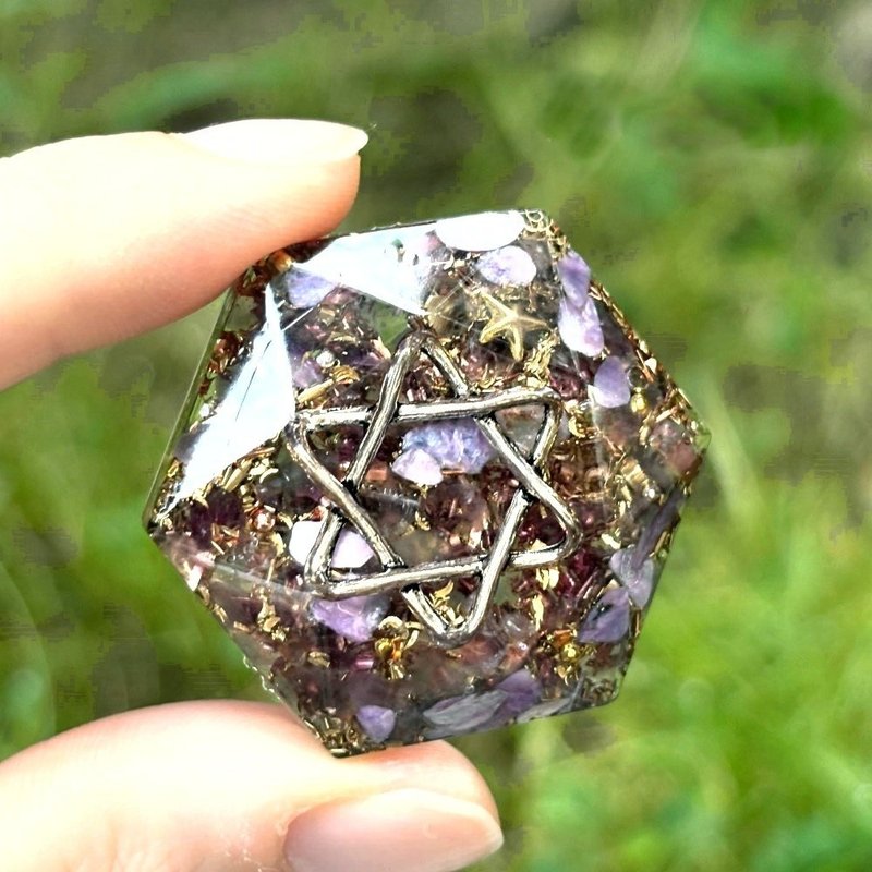 大衛星奧剛隨身盤 | 紫龍晶 紫水晶 | 附絨袋 - 其他 - 水晶 紫色
