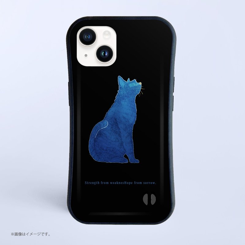 BLUE CAT /耐衝撃グリップiPhoneケース - 手機殼/手機套 - 塑膠 白色