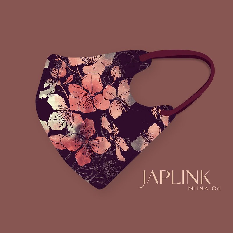 【標準】JAPLINK HEPA 高科技水駐極 立體醫療口罩-胭脂紅櫻 - 口罩/口罩收納套 - 聚酯纖維 紅色