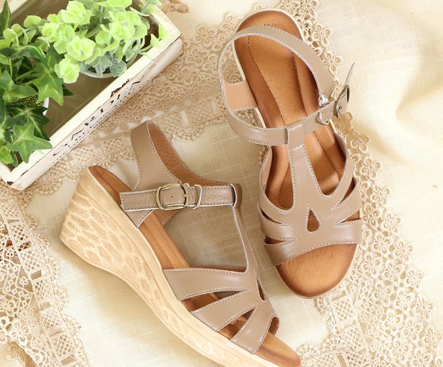 Slim wedge online sandals