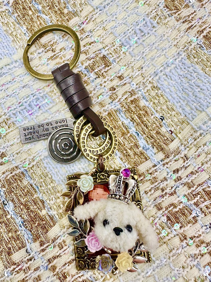 Birthday, customization, cute pets, gifts, design, fur pet fairy tale series/victorious king - Keychains - Other Metals 