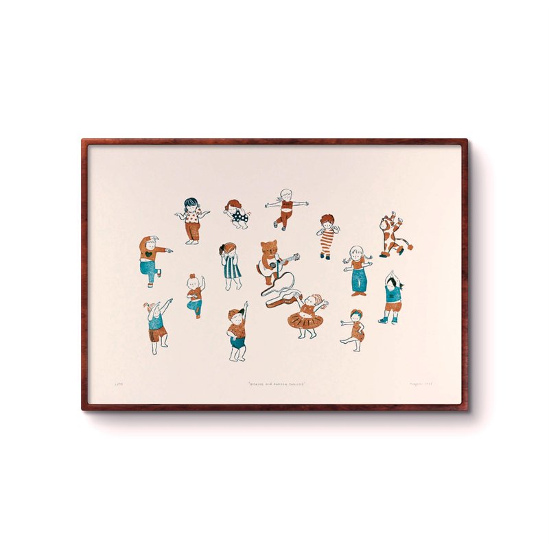 Busking and Random Dancing Letterpress A3 版畫 - 海報/掛畫/掛布 - 紙 