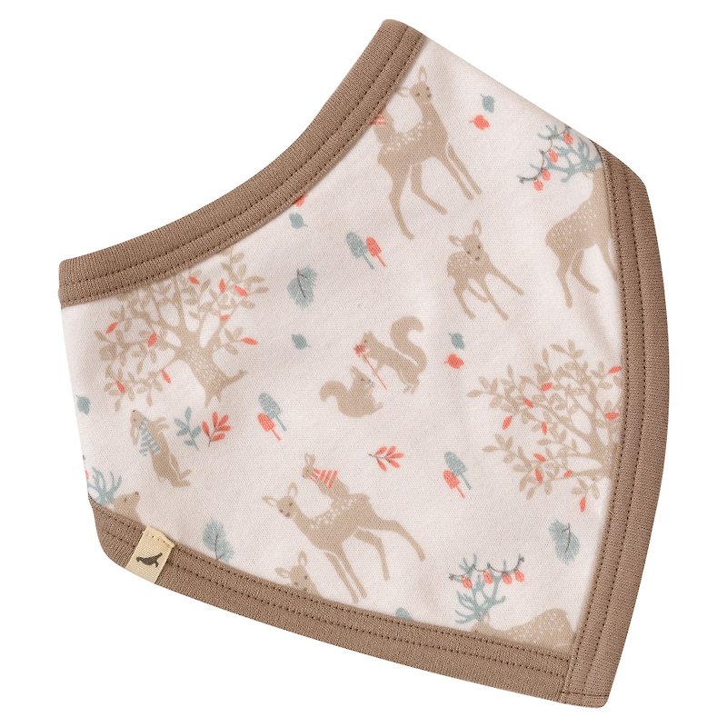 100% Organic Cotton Ono Deer Triangle Saliva Towel Bib Pocket - ผ้ากันเปื้อน - ผ้าฝ้าย/ผ้าลินิน หลากหลายสี