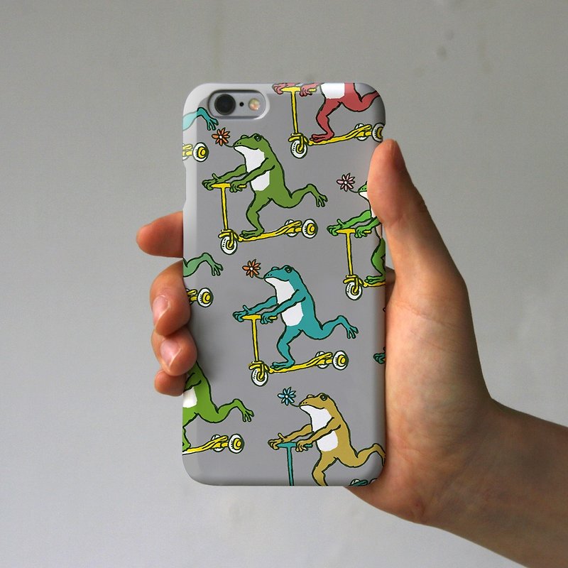 iPhone case frogs Gray - เคส/ซองมือถือ - กระดาษ สีเทา