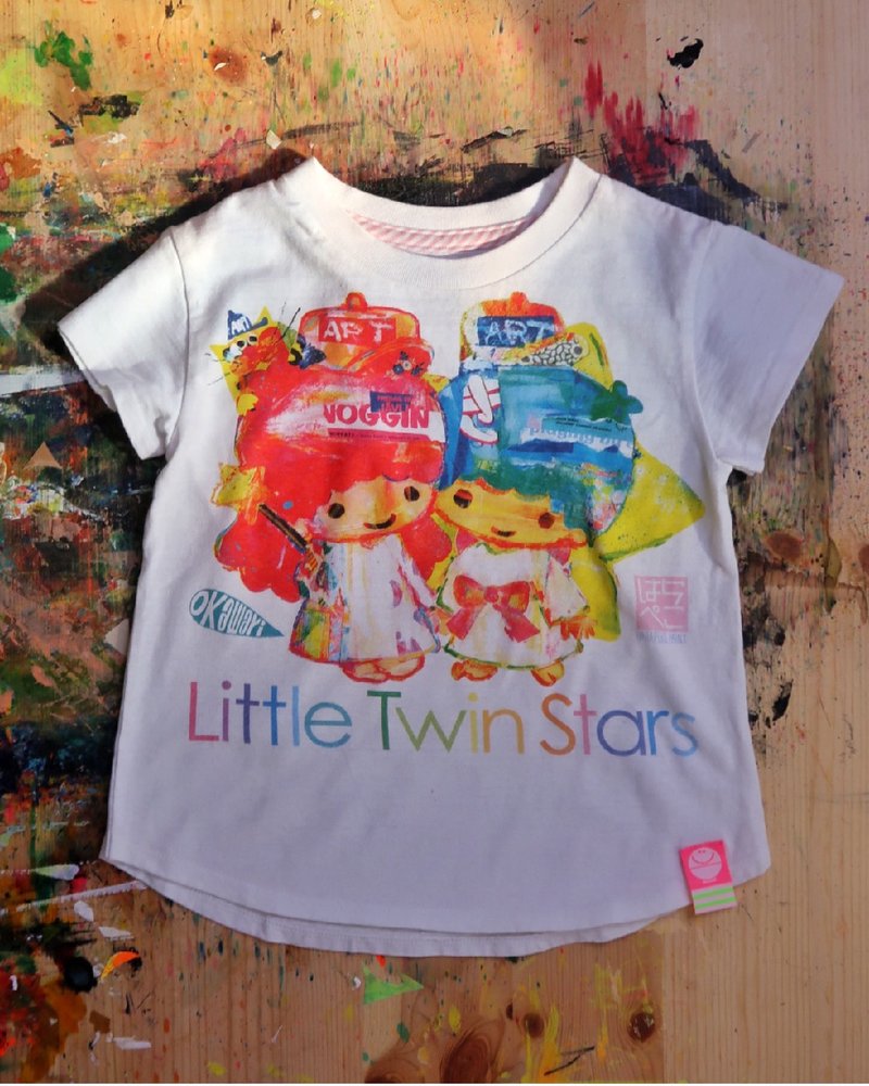 キキララ サンリオ コラボ Tシャツ 男の子 女の子 キッズ レディース 日本製 半袖 おしゃれ お揃い ママサイズ 派手 かわいい 子供服 春夏 - 男/女童裝 - 棉．麻 白色