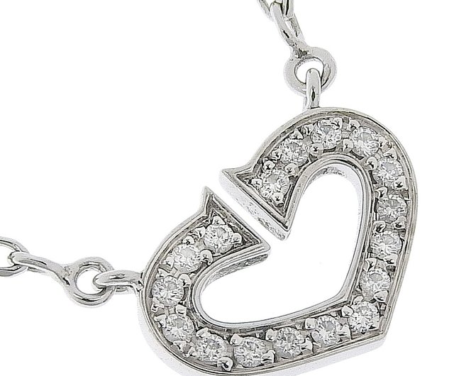 日本直送】カルティエ CARTIER Cハート ネックレス K18WG