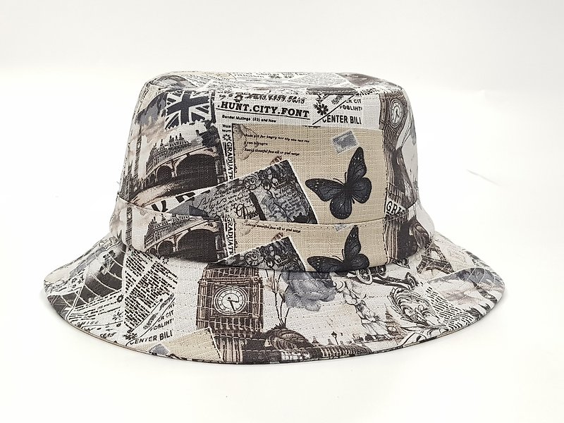 British disc gentleman hat European classical patchwork street style #率性#礼物# Father's Day - Hats & Caps - Cotton & Hemp 