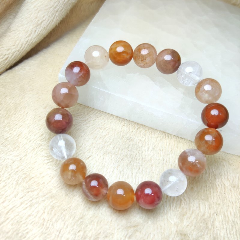 Colorful Rabbit Fur Rutilated Quartz Bracelet Bracelet Natural Crystal 11mm 11.5mm - Bracelets - Crystal 