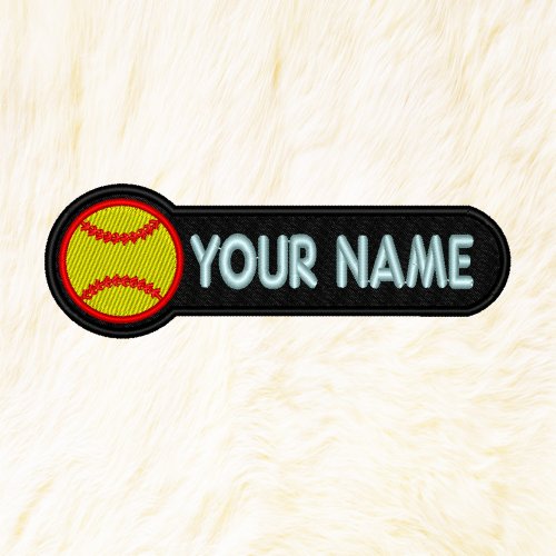 24PlanetsStudio Softball Personalized Iron on Patch Your Name Your Text Buy 3 Get 1 Free