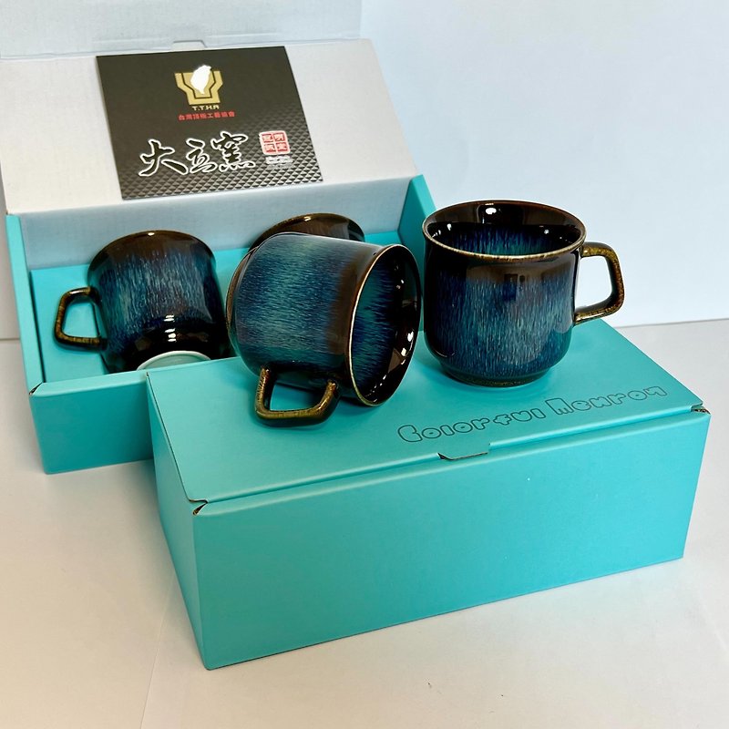 Colorful Tianmu Series Poseidon's Eye Coffee Cup (115cc Type-2pcs/box) - แก้วมัค/แก้วกาแฟ - เครื่องลายคราม 
