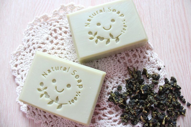 Green tea beauty muscle soap. Moisturizing protection series. Planting Square, natural flowers and handmade soap - Body Wash - Plants & Flowers Green