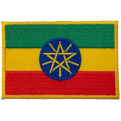 A-ONE 伊索比亞國旗 布標貼紙 繡片貼 熨燙背包貼 貼布繡 電繡貼紙 布標