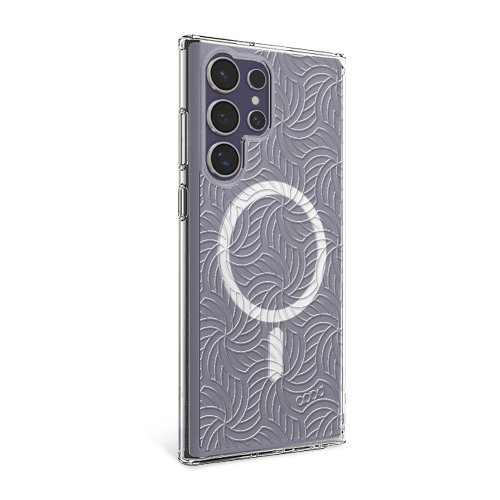 apbs 雅品仕 水晶彩鑽手機殼 Samsung S25/S24/S23系列 浮雕感輕薄軍規防摔磁吸手機殼-波波
