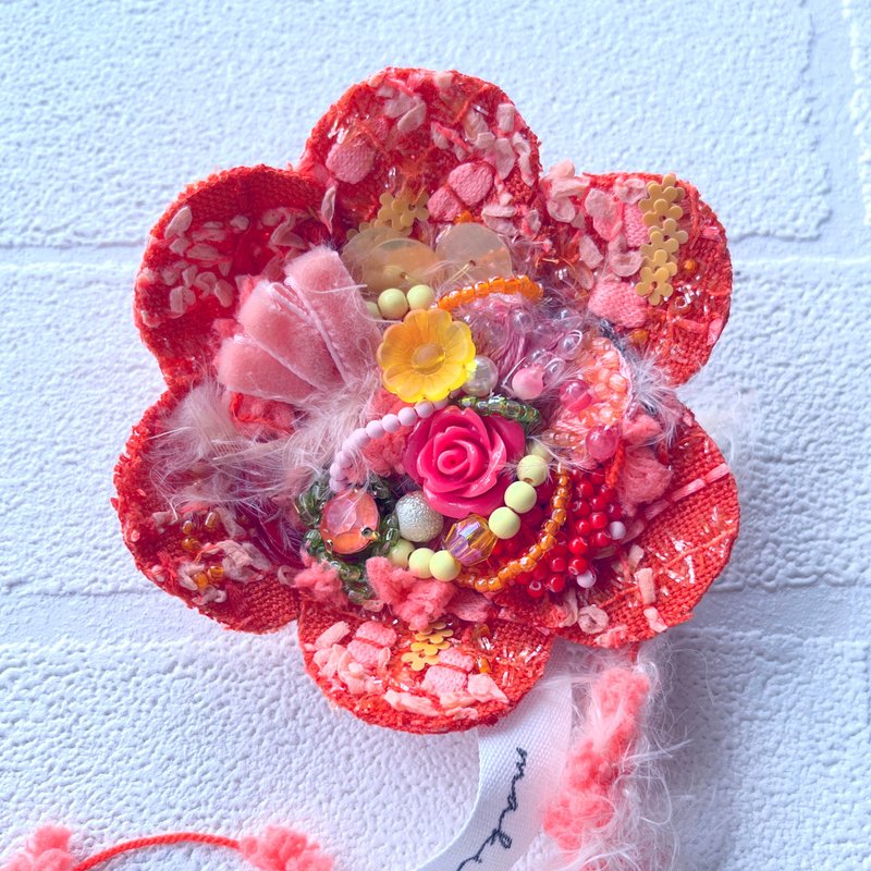 胸花 胸針 No.30  串珠 饰品 手工制作 - 襟花/手花 - 棉．麻 