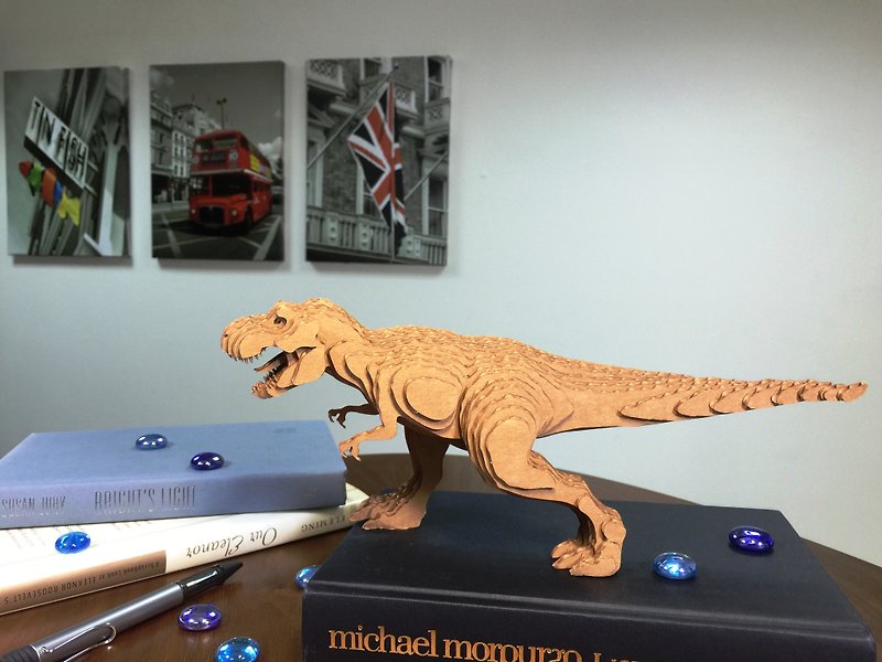 Contamo Handmade Model Dinosaur Series - Tyrannosaurus - Large - Wood, Bamboo & Paper - Paper 