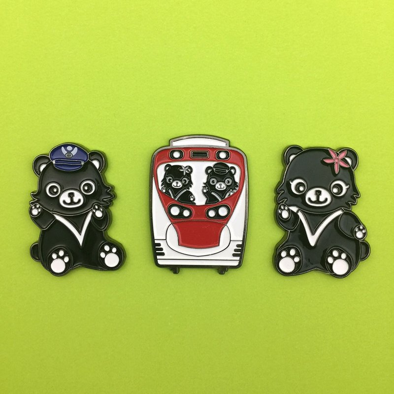 台鐵冰箱貼組 C款 - 壁貼/牆壁裝飾 - 其他金屬 黑色