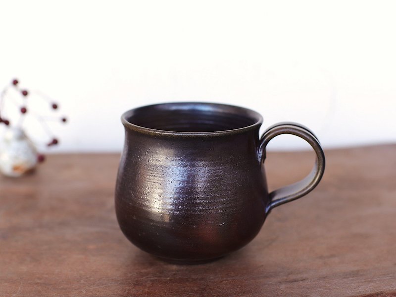 備前焼 コーヒーカップ(大)　c8-093 - マグカップ - 陶器 ブラウン