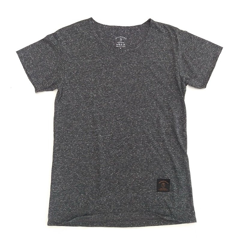 An untrimmed, knotted yarn, Japanese snowflake t-shirt - Men's T-Shirts & Tops - Cotton & Hemp Gray