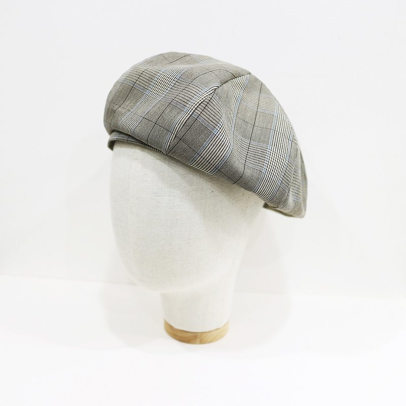 JOJA│ [Limited] Blue berets small coffee / SM adjustable / beret / cap painter - Hats & Caps - Cotton & Hemp Khaki