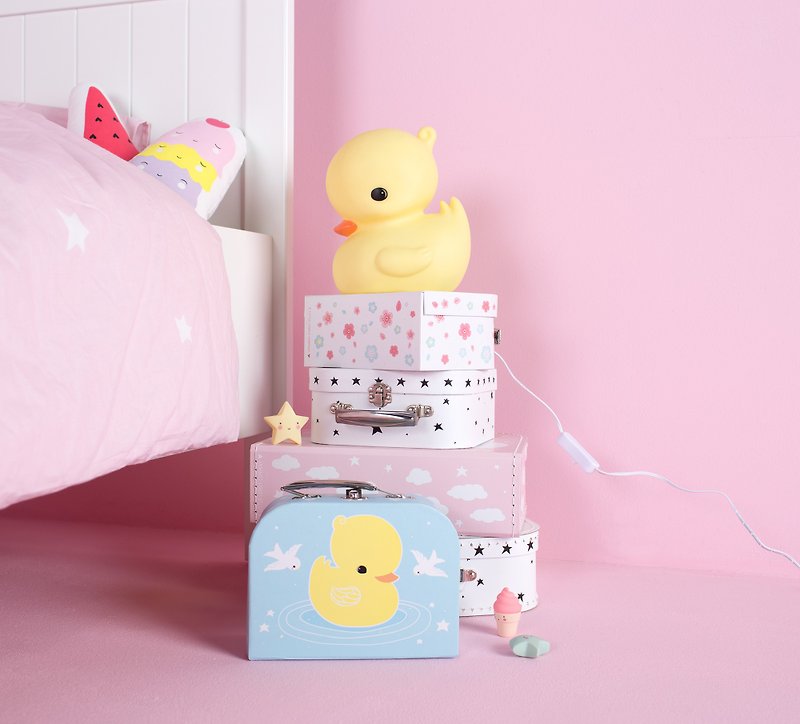A Little Lovely Company in the Netherlands – Healing pink yellow duck decoration lamp - โคมไฟ - พลาสติก สีเหลือง