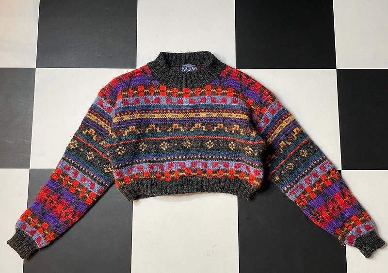 REGETHER Vintage adapted short sweater-25 - Women's Sweaters - Wool Purple
