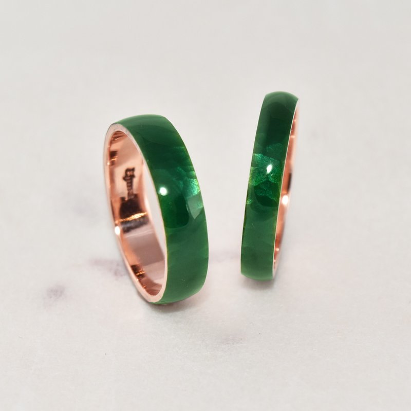 January-Phantom Enamel Bronze Ring Course/person - Metalsmithing/Accessories - Copper & Brass 