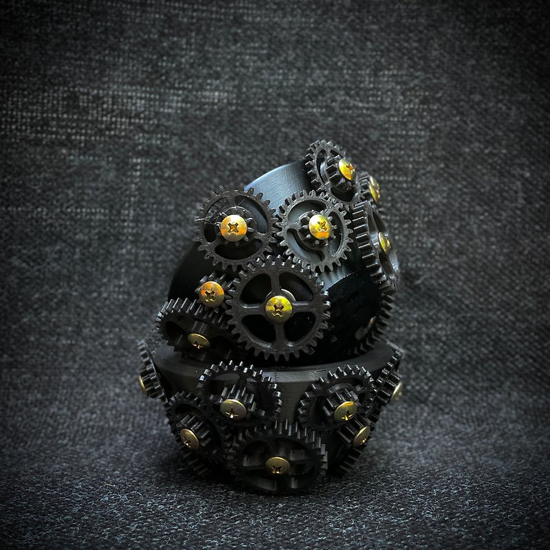 SteamPunk Shallow Pot - Pottery & Ceramics - Plastic Black