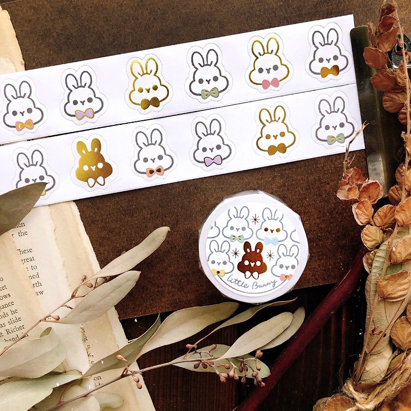 Golden Bunny Sticker Roll - มาสกิ้งเทป - กระดาษ สีทอง