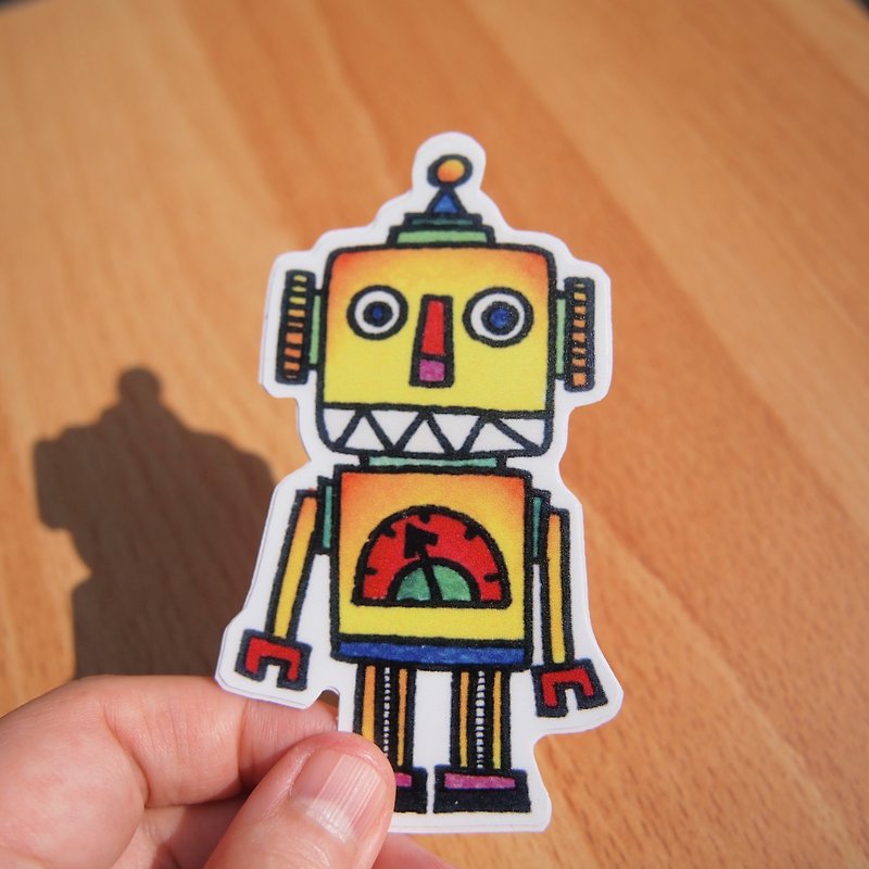 Waterproof Sticker-Robot - สติกเกอร์ - กระดาษ หลากหลายสี