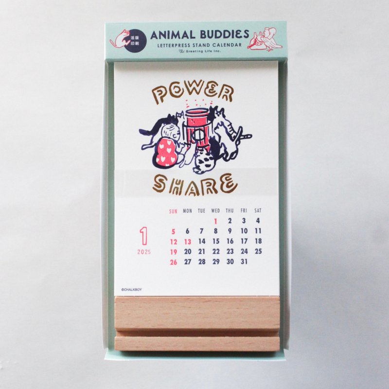 CHALKBOY 2025 Desk Calendar - ปฏิทิน - กระดาษ ขาว