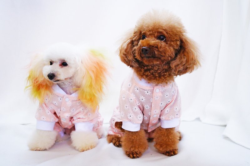 舒適居家服(粉) - 寵物衣服 - 棉．麻 粉紅色