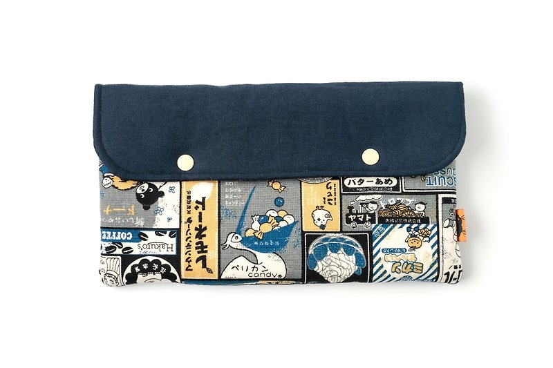 [SuGround. Dawn] Switch Protection Package-Daily Package - Clutch Bags - Cotton & Hemp Blue