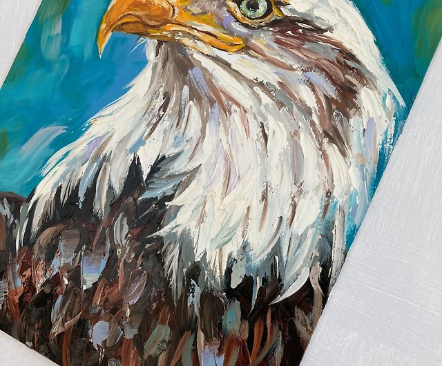 油絵 専用 何度もフラフープに入る鳥 - 美術品・アンティーク 