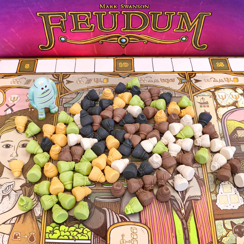 與 Feudum 棋盤遊戲兼容的豪華資源代幣。 - 桌遊/卡牌 - 其他材質 