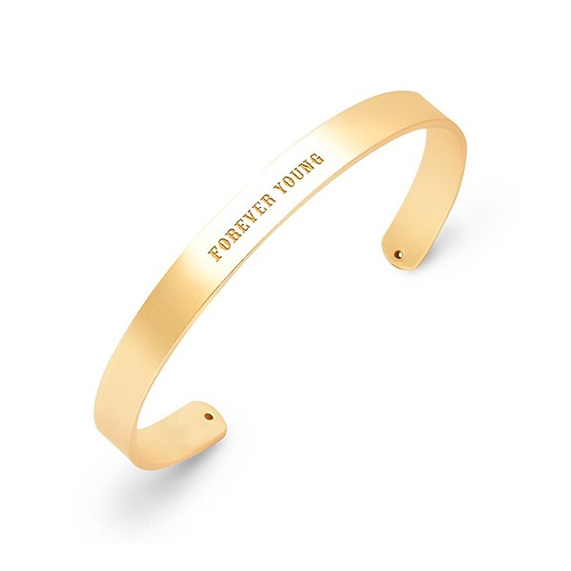Brass bracelet slogan Solo Basic Brass Bracelet - สร้อยข้อมือ - โลหะ 