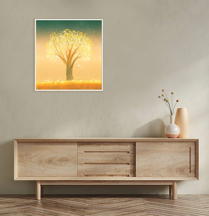 Unframed painting - hope to gather on the tree / can add a thin wooden frame - โปสเตอร์ - กระดาษ 