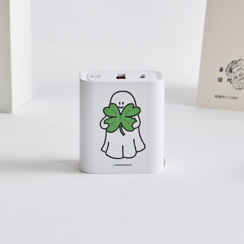 Percentage幸運草USB3.0+PD20W雙孔充電器 - 科技小物 - 塑膠 多色