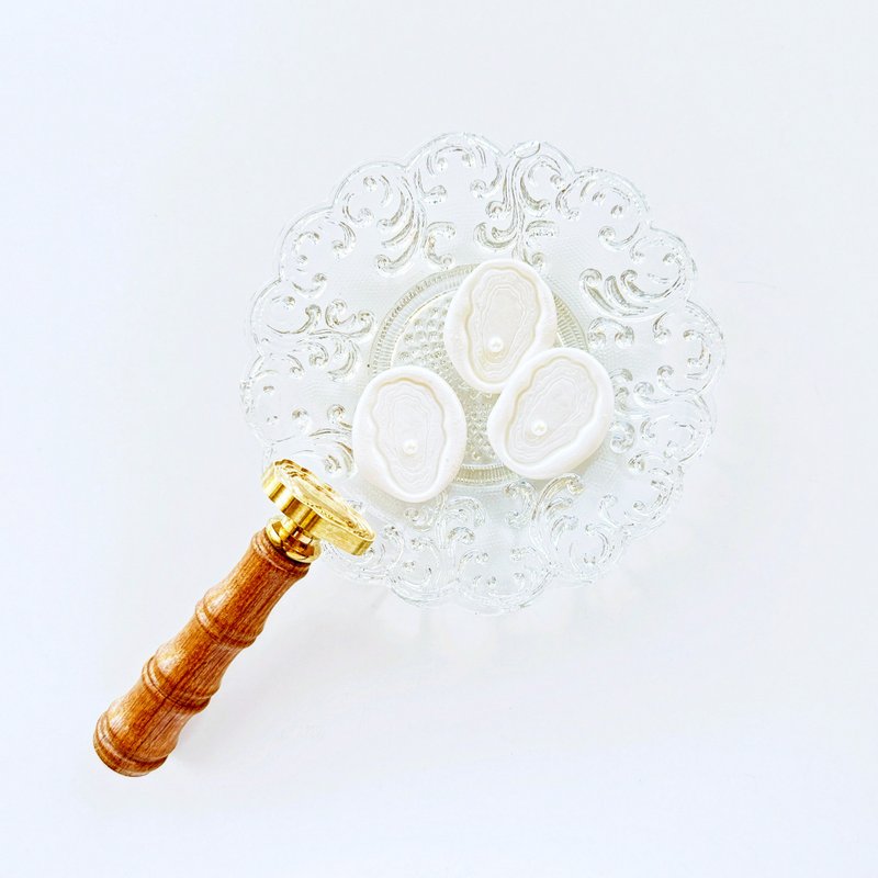 Pearl Oyster Wax Seal Set - สติกเกอร์ - ขี้ผึ้ง ขาว