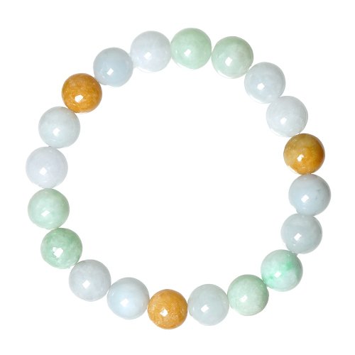 正佳珠寶 Gemsrich Jewelry 【正佳珠寶】翡翠 福祿壽三彩 8.8-9.3mm 天然A貨翡翠