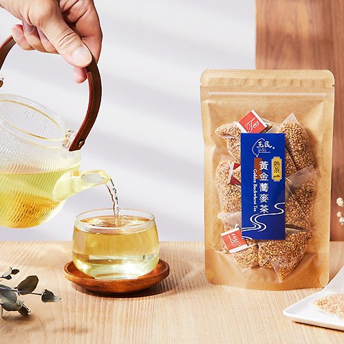 台灣黃金蕎麥 【無咖啡因】黃金蕎麥熟茶立體包-小資上班族最愛,100%蕎麥茶