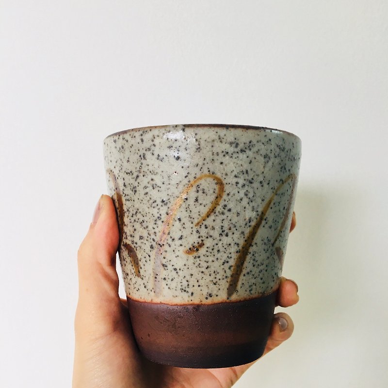 鐵繪志野水杯 - 茶具/茶杯 - 陶 灰色