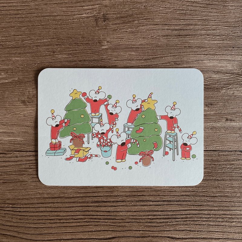 Christmas tree Postcard - การ์ด/โปสการ์ด - กระดาษ ขาว