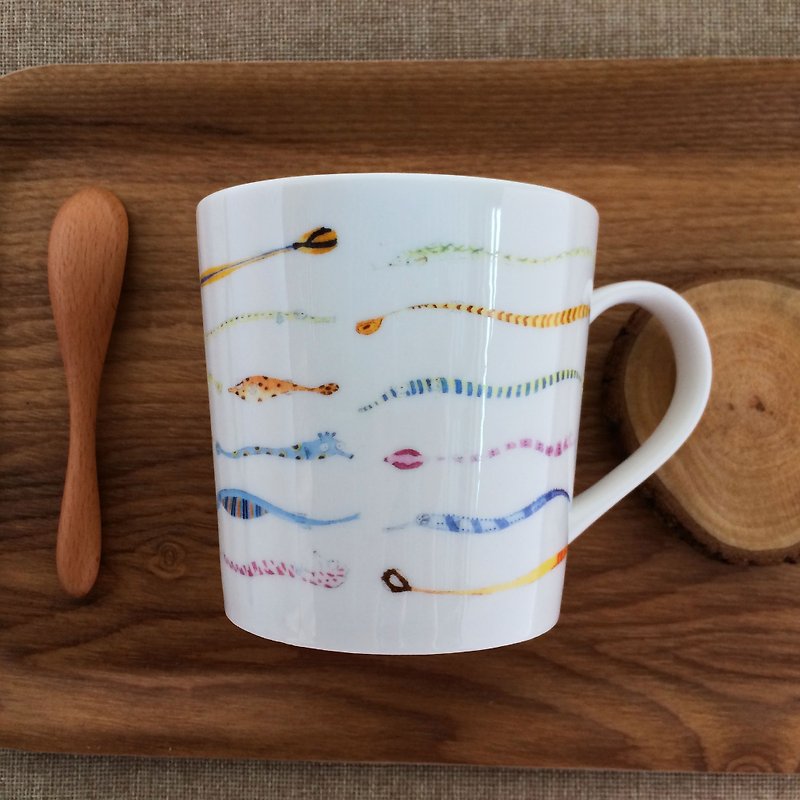 海洋馬克杯-海龍海馬-繽紛海龍 - 咖啡杯 - 瓷 多色